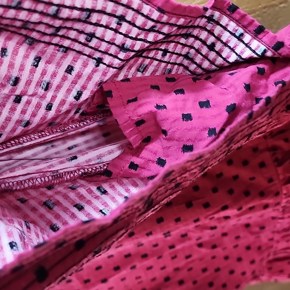 Knox Rose Magenta Blouse with Navy Embroidery Size M - Picture 8 of 10